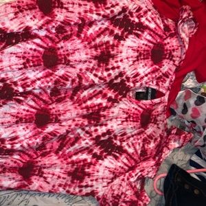 super cute pink and white tie-dye romper